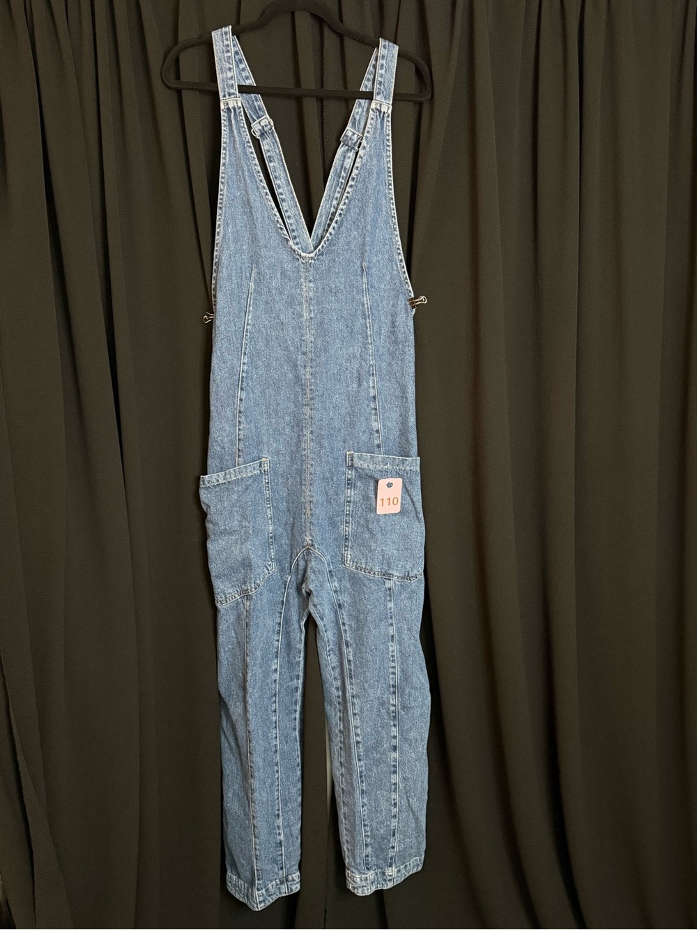 Light Blue Denim Women's Overalls Jumpsuit